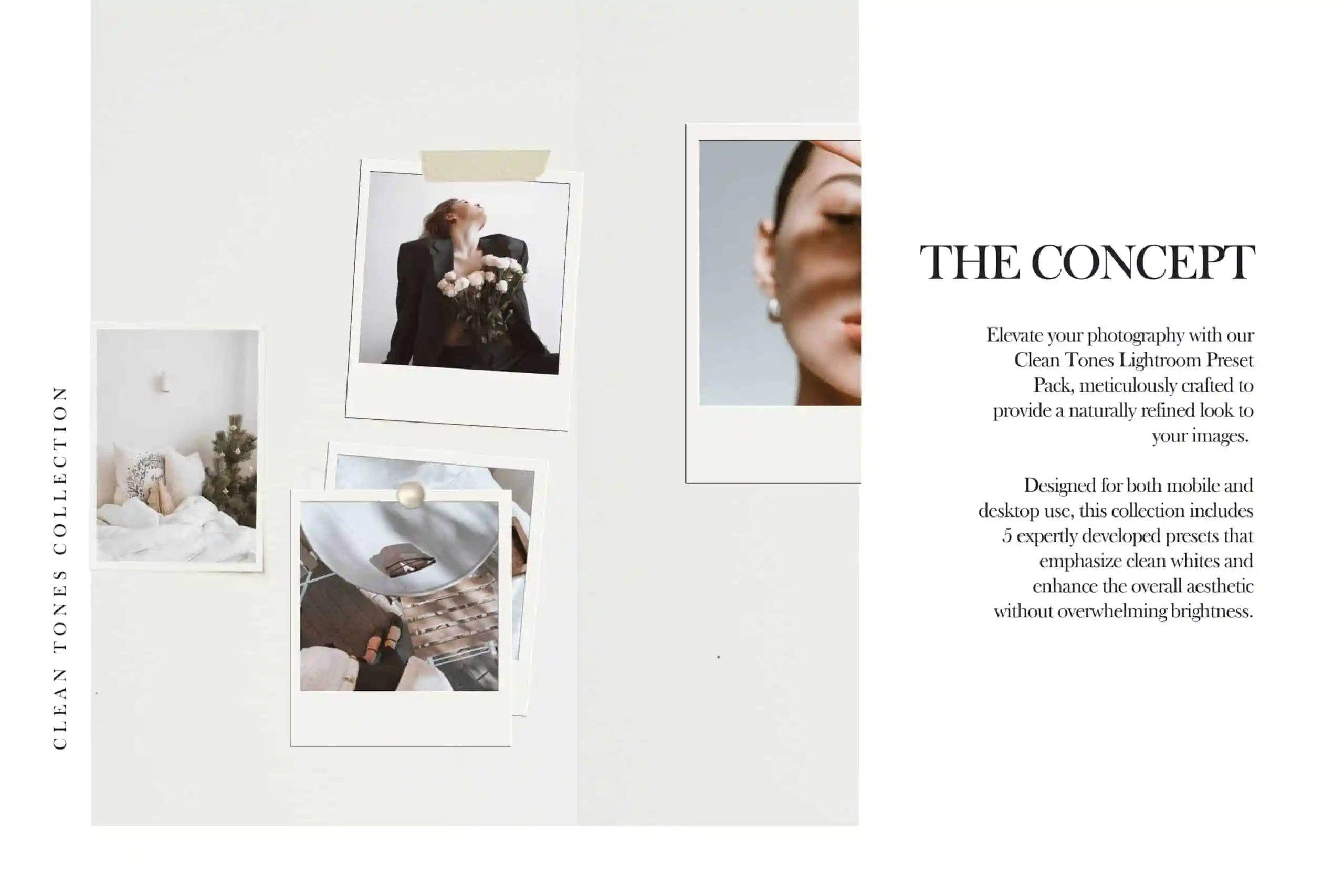 5 Clean Tones Lightroom Presets | Mobile + Desktop - Image 2